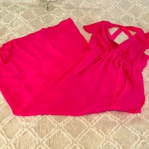 Stunning hot pink maxi dress